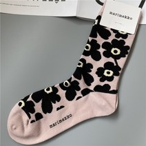 핀란드 디자인 마리메꼬 양말 Marimekko 꽃 여성양말 올 삭스