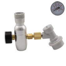 co2레귤레이터 분배기 레귤레이터 이탄 CO2 미니 가스 레귤레이터 Keg 충전기 30/60/150Psi 3/8-18UNF 볼, 02 60psi