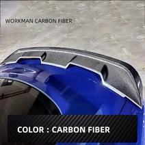 포드 머스탱 리어 스포일러 날개 ford 머스탱 2015 2016 2017 2018 2019 2020 2021 abs plastics carbon 블랙 트렁크 리드 덕테일 립, 카본