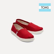 탐스 [공식] 슈즈 키즈 알파가타 슬립온 Red