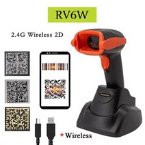 무선 및 유선 바코드 스캐너 블루투스 1D 2D 2.4G 휴대용 USB 리더 이미지 QR PDF, CHINA_RV6W--Wireless