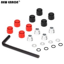4PcSet M4 Wheel Rim Lock Nuts Center Cap M4 For RC Car Parts 110 Crawler Traxxas Trx4 TRX4 TRX6 SCX, [1] Red