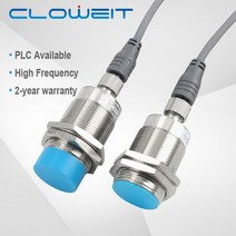 스위치 원주형 유도 장거리 근접센서 Cloweit M30 10 15mm 형 근접 센서 1000Hz 자동 위치 제어 플매트 카펫 러그인 2m 케이블 IP66 LMT30, [02] LMT3010 10mm, [02] NPN NC, [02] With PTFE 2m Cable