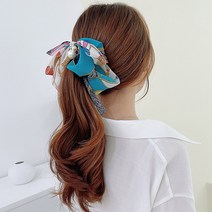 피아체 쉬폰 바나나 헤어핀 진주 명품 올림머리 왕리본 긴머리 예쁜 고급 여자 헤어핀 삔