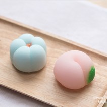[더위치]화과자몰드 2구 복숭아 물망초 실리콘몰드