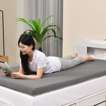 고니자니 국내산 메모리폼 단단한 흙침대 돌침대 바닥 두꺼운 사계절 매트리스 토퍼 SS/Q, 화이트모달