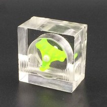 2 Way G1/4 Thread 3 Impeller Easy Install Measuring Tools Flow Meter Acrylic Indicator Office Durabl, 01 Green Square