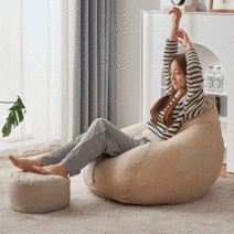 ZT 1인용 빈백 소파 BEST NO1, 클래식 레드80/90cm