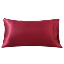 편안한 새틴 헤어 뷰티 베개 케이스 홈 데코 베개 커버 쿠션 홈 데코, 01 51cm x 66cm, 07 red_01 51cm x 66cm