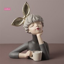 북유럽 홈카페 인테리어 장식품 오브제 커피소녀 Esyuse 증정, 1번 모델