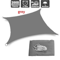 캠핑텐트 방수 파라솔 그늘 항해 캐노피 캠핑 큰 천 야외 걸이식 정원 테라스, 08 4x4m, [02] gray