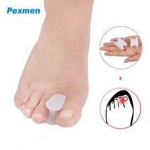 무지외반 엄지발가락 바른 교정기 Pexmen 2/4/10Pcs 젤 발가락 분리기 Hallux Valgus Bunion 교정기 소프트, 02 4PCS-2Pair
