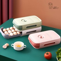 듀올 계란트레이 계란보관용기 에그트레이 냉장고정리, 그린, 단품