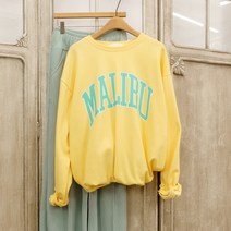 서핑타운 프린팅 루즈핏 긴팔 맨투맨 롱티