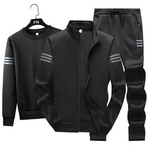 위즈아이 기모 3종 트레이닝세트 남자 집업 맨투맨 츄리닝 가을 겨울 간절기 WI068SET