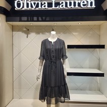 [올리비아로렌] 땡땡이 쉬폰롱원피스 VOBOAXM33611