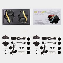 헬멧블루투스 2pcs hysnox 오토바이 헬멧 인터콤 헤드셋 2000m 6 라이더 블루투스 5.0 헤드셋 세나 maxto 헬멧 헤드셋과 호환 가능, 금