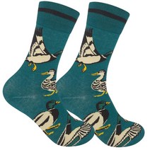 동물 Novelty 크루 양말 - 야생동물 동물원 애호가 선물 현실적인 디자인 유니 프리 Duck