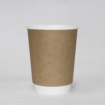 크라프트 단열 이중컵(무지) 12oz 1박스(500개)