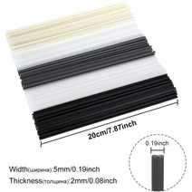 아크용접기 티그용접기 레이저 플라스틱 용접봉 ABS PP PVC PE 용접 스틱 200mm 길이 5x2mm 용접기 액세서리 40 개 20, [01] 40pcs, [04] PP white, 20개