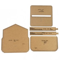 가죽공예 도구 DIY 크래프트 종이 템플릿 숄더백 크로스바디 백 클러치 가죽 공예 패턴 스텐실 재봉 11cm x 20cm 1 세트