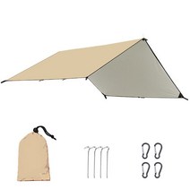 원터치윈드스크린 라운지 쉘터 위장막 4x5M/4x3M 야외 캠핑 텐트 천막 그늘 초경량 피크닉 방수 및 보호 블랙 코팅 방수포 Ari xi T r f, 3*3 메터, 07 Golden-Floor nails