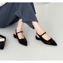 스트랩 슬링백 투톤 배색 플랫 슈즈 SM-BZ1136