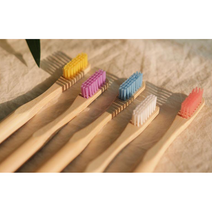 너나마켓 제로웨이스트 대나무 칫솔 3개/5개/10개입 뱀부 칫솔 부드러운미세모 생분해 색상랜덤발송, 랜덤색상 3개입