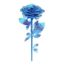Piececool 3D 금속 퍼즐 골든 로즈 DIY 모델 키트 성인 하이틴 완구 퍼즐 발렌타인 데이 선물, 02 파란, 한개옵션1