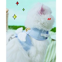 천사날개 하네스 가슴줄 강아지 고양이 산책 반려동물 애견 산책냥이 조끼 뒷태가 더이쁜, S, 핑크