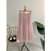 허니제이 / 유폴 이중 밴딩 롱 스커트(4color)