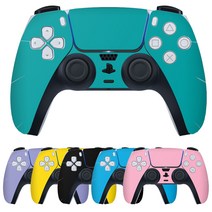 스키니스킨 PS5 듀얼센스 - 컬러스킨 스티커 보호필름, 비비드핑크