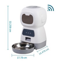 강아지 자동급식기 고양이 자율배식 급여기 자율급식 공급기 사료 배식기 반려견, 3.5L WIFI control_no plug | CH