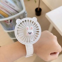 산리오 선풍기 키티 휴대용 시계형 손풍기 USB 충전 여름 시원한 안전 귀여운 접이식, I