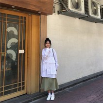 로즈드림LK 롱 스커트 가을 루즈핏 치마 데일리 트윈룩 시밀러룩 234