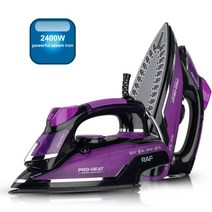 스팀다리미 RAF 2400W 전기 스팀 다리미 아이언 리넨 가전 의류 증기선 기계, [02] UK, [01] purple, 2.purple - UK