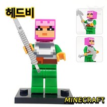 마인크래프트 장난감 미니피규어 레고 호환블록 커스텀 아이선물 스티브 알렉스 위더 골렘 인싸템, 085. 헤드비