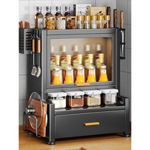 조미료 수납합 찬장 주방용품 진열 병 그릇 컵 잔, 화이트 5단