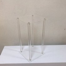 웨딩 칼럼 기하학적 중앙 장식품 꽃병 투명 아크릴 플로어 미러 베이스 꽃 스탠드 홈 인테리어283817, 40cm high, 5pcs