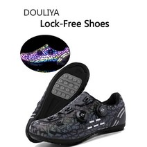 실내자전거 좌식 스핀바이크 스피닝 홈쇼핑 미니 가정용 DOULIYA-반사 잠금 무료 사이클링 신발 플랫 페달, 10 45, 02 Black Lock-Free_10 45