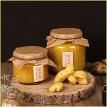 푸릇푸릇 유기농설탕을 넣은 수제 생강청 생강차 수제청 550g 950g, 02 생강청 950g (생강차)