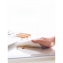유리 대용 pvc 식탁보 방수 및 노 워시 테이블 매트 투명 커피 책상 주방 식탁 PU, 90x140CM, 향균 투명 7.0 두께 5.0