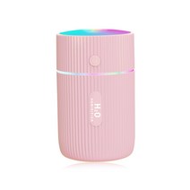 220ml 공기 가습기 USB 디퓨저 LED 야간 조명 분무기 저소음 전기 안개 제조기 분무기 공급 핑크, [05] 분홍색