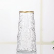 블러싱브라이드 금테 빙하 패턴 럭셔리 유리 화병, 투명 2개 1세트