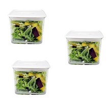 영그린 공기 배출 식재료 반찬 소분 투명 사각 진공 밀폐용기, 소3개, 1개