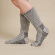 컴포트삭스 스포츠 프리미엄 울양말 2켤레 등산 트래킹 백패킹 두꺼운 메리노 울 장목 수족냉증양말 발워머 다이빙양말, 여성용 투톤그레이 2P