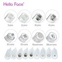 박사용 총검 카트리지. 펜 n2 dr. 펜 m7 박사. 펜 e30 dr. pen m5 derma pen mym round nano 바늘 카트리지, 10 개 5d 나노