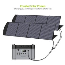 태양광발전 ALLPOWERS 휴대용 접이식 태양 전지 패널 충전기 18V 200W 키트 MC-4 출력 노트북 RV 전원 스테, 01 200w