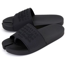 메종 마르지엘라 S57WX0075 P4027 T8008 로고 타비 슬라이드 샌들 블랙 남성 슈즈 TJ