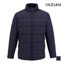 인디안 남성용 체크 배색 점퍼 MITCLWW9511